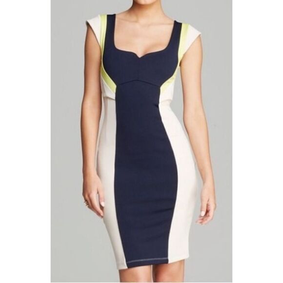 French Connection Monroe Colorblock Dress - Picture 1 of 6